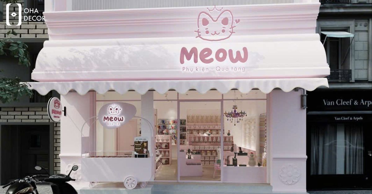 Dự Án Thiết Kế Thi Công Meow Phụ Kiện Quà Tặng HCM | Store Phụ Kiện Trẻ Trung Hiện Đại 1 dự án thiết kế thi công meow phụ kiện quà tặng hcm