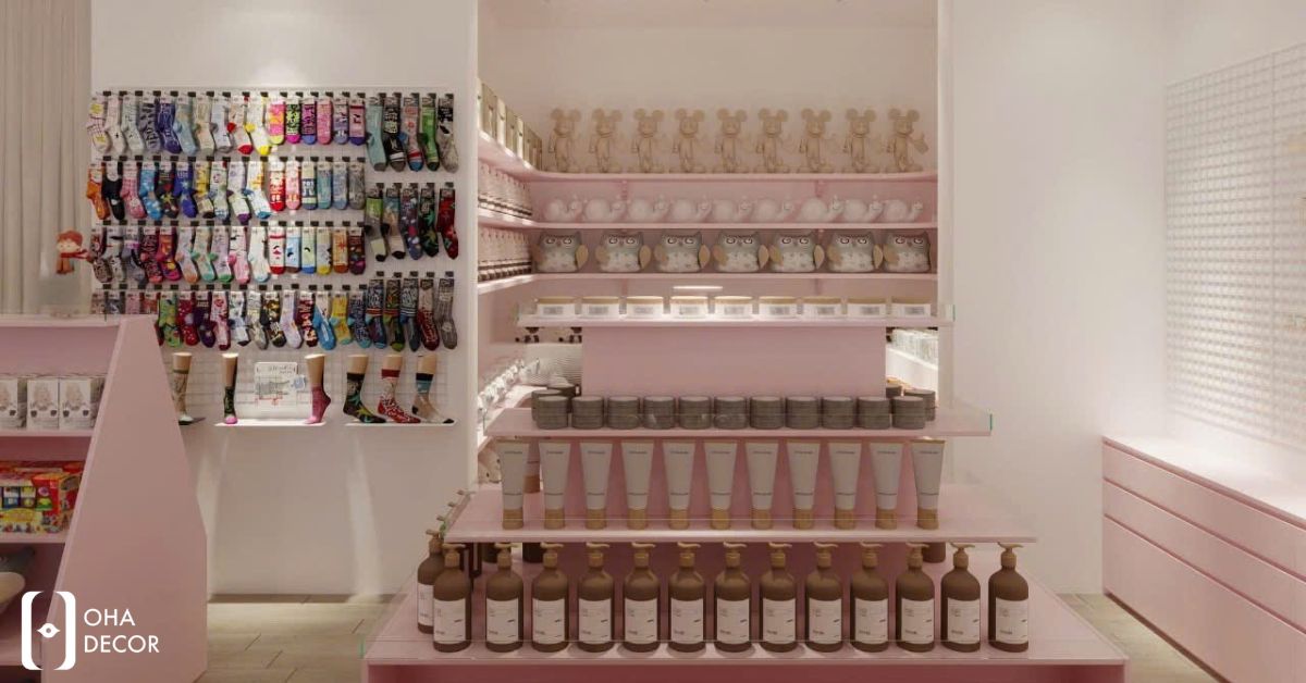 Dự Án Thiết Kế Thi Công Meow Phụ Kiện Quà Tặng HCM | Store Phụ Kiện Trẻ Trung Hiện Đại 6 dự án thiết kế thi công meow phụ kiện quà tặng hcm