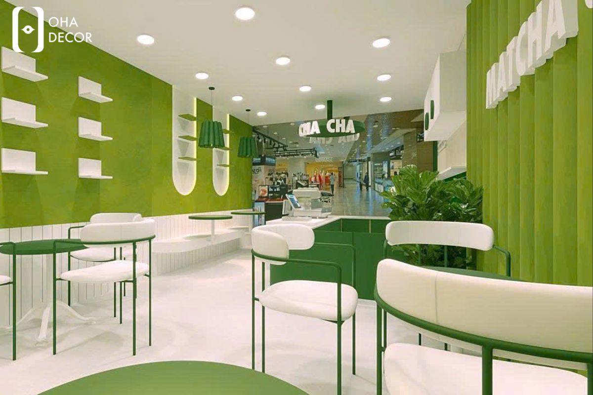dự án thiết kế thi công quán coffee cha cha hà nội