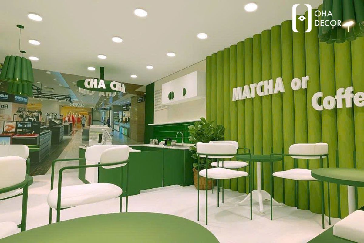 dự án thiết kế thi công quán coffee cha cha hà nội