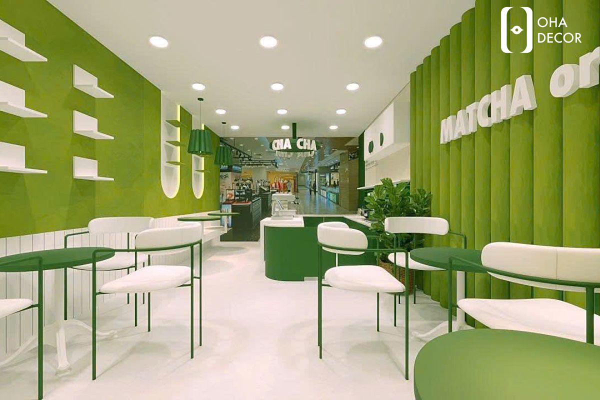 dự án thiết kế thi công quán coffee cha cha hà nội