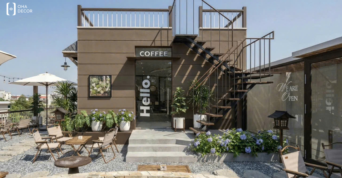 Dự án thi công thiết kế quán cafe trà sữa Huế – Không gian hiện đại và thu hút giới trẻ 2 thi công thiết kế quán cafe trà sữa Huế