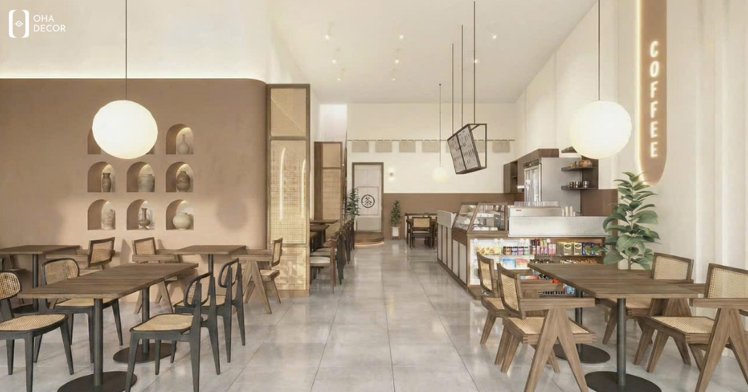 Dự án thi công thiết kế quán cafe trà sữa Huế – Không gian hiện đại và thu hút giới trẻ 7 thi công thiết kế quán cafe trà sữa Huế