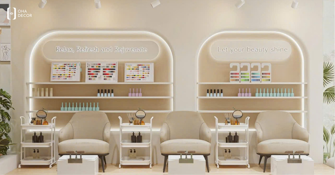Dự án thi công thiết kế Yuki Nail TP.HCM – Không gian nails hiện đại và tinh tế 7 thi công thiết kế Yuki Nail TP.HCM