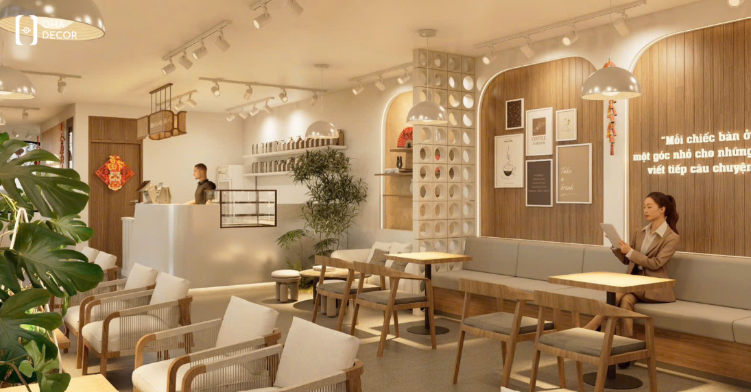 Dự án thiết kế thi công cafe giá rẻ Huế – Không gian đẹp và tối ưu chi phí 2 thiết kế thi công cafe giá rẻ Huế