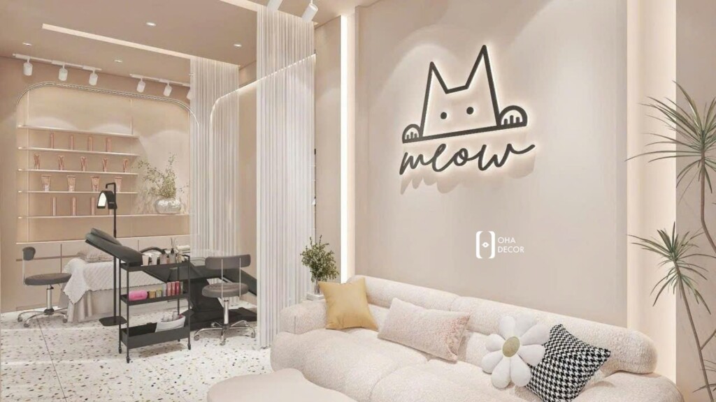thiết kế thi công Spa Mlow Eyelash Hà Nội