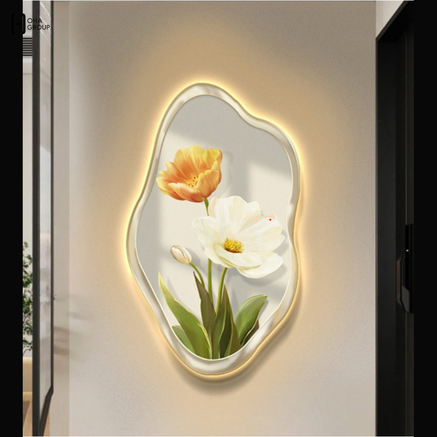 Tranh 3d led hoa cho tiệm nail Tây Ninh đẹp sang trọng giúp thu hút khách hàng 3 tranh 3d led hoa cho tiệm nail Tây Ninh