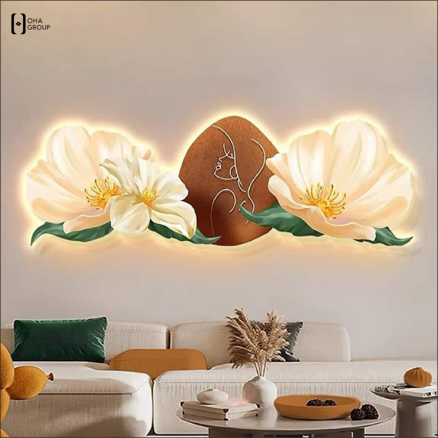 Tranh 3d led hoa cho tiệm nail Tây Ninh đẹp sang trọng giúp thu hút khách hàng 4 tranh 3d led hoa cho tiệm nail Tây Ninh