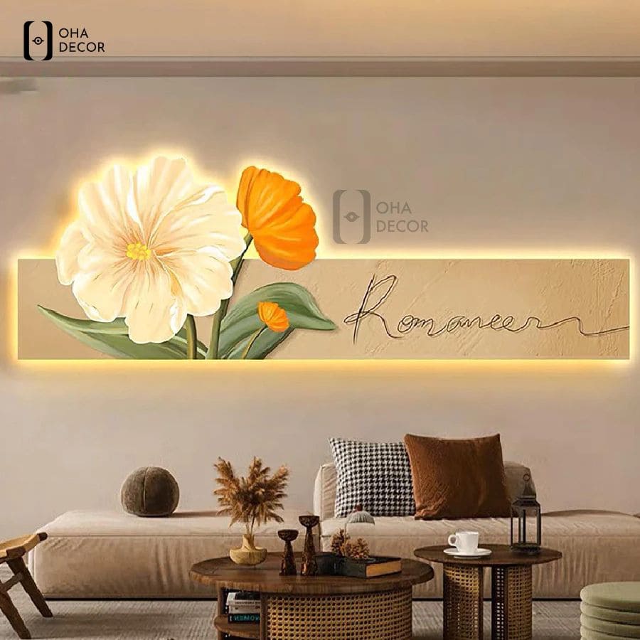 Sản phẩm hoàn thiện chỉn chu và đạt độ sắc nét tuyệt đối đối với dòng Tranh hoa 3d led tiệm nail tại Oha Decor
