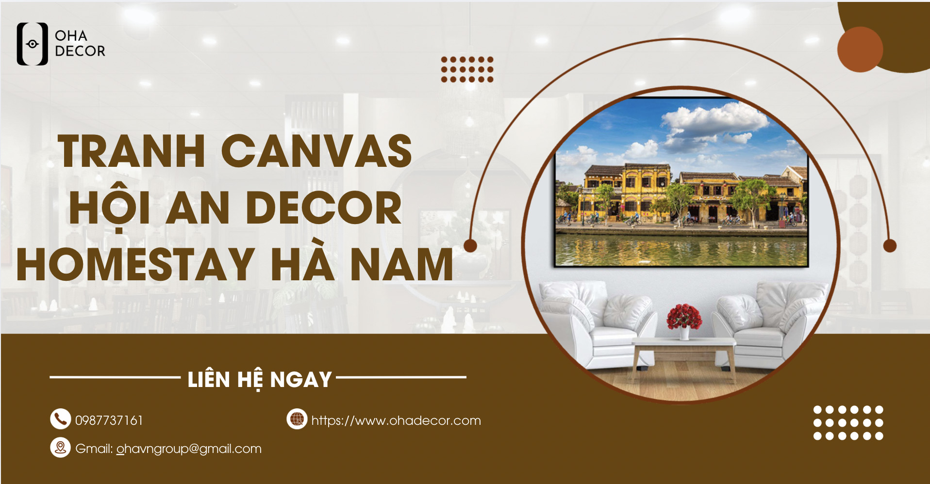 Tranh canvas Hội An decor homestay Hà Nam đẹp nghệ thuật và thu hút