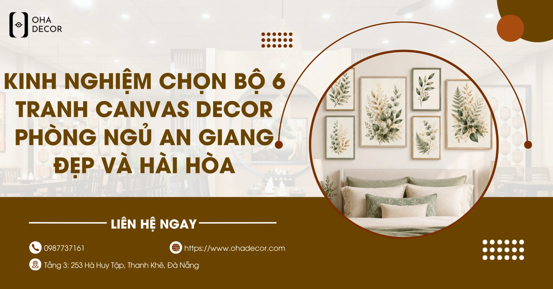 Bộ 6 tranh canvas decor phòng ngủ An Giang