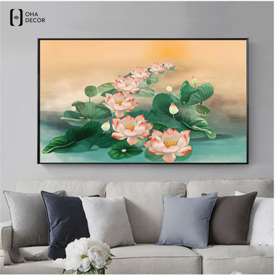Chọn tranh canvas phòng khách Vĩnh Long phù hợp với không gian nội thất