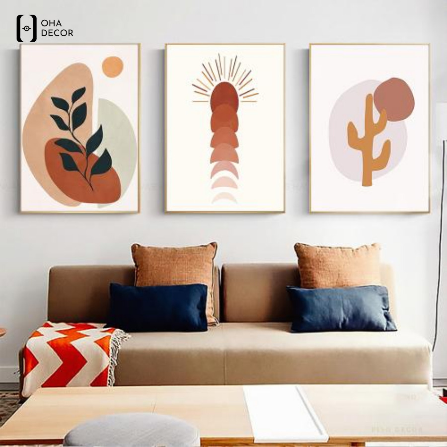 Chọn tranh phòng khách tối giản Vĩnh Long phù hợp với từng không gian