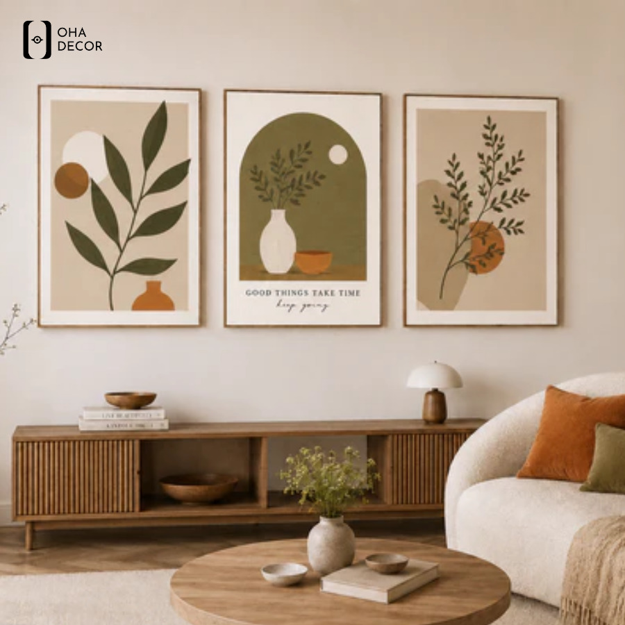 Mua tranh phòng khách tối giản Vĩnh Long tại Oha Decor