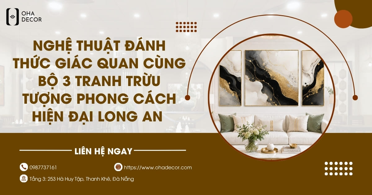 Bộ 3 Tranh Trừu Tượng Phong Cách Hiện Đại Long An