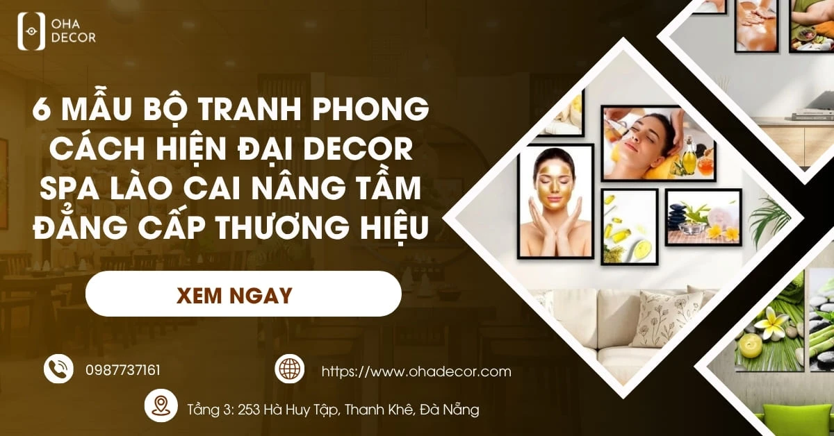 Bộ tranh phong cách hiện đại decor spa Lào Cai