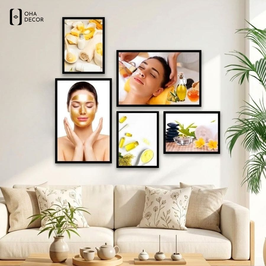 6 Mẫu bộ tranh phong cách hiện đại decor spa Lào Cai nâng tầm đẳng cấp thương hiệu 2 Bộ tranh phong cách hiện đại decor spa Lào Cai với bố cục nhiều tấm tinh tế, khơi dậy cảm hứng chăm sóc sức khỏe và làm đẹp