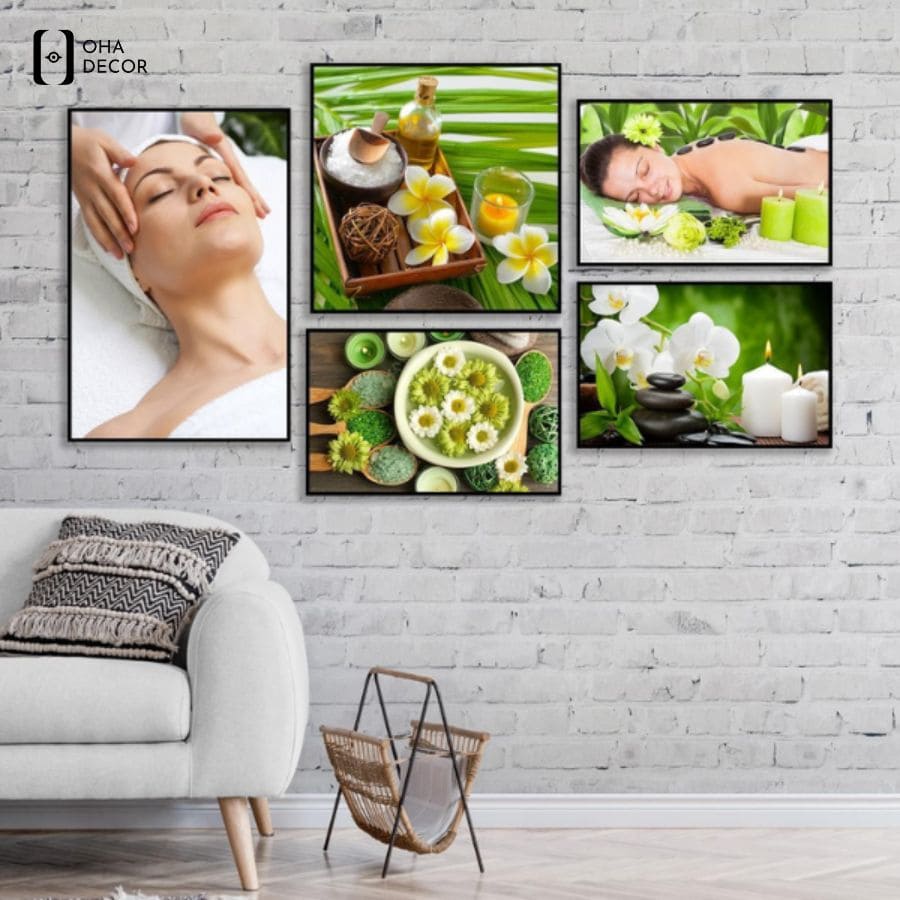 6 Mẫu bộ tranh phong cách hiện đại decor spa Lào Cai nâng tầm đẳng cấp thương hiệu 3 Mảng tường trống đơn điệu được lấp đầy hoàn hảo nhờ bộ tranh phong cách hiện đại decor spa Lào Cai ngập tràn sắc màu thiên nhiên