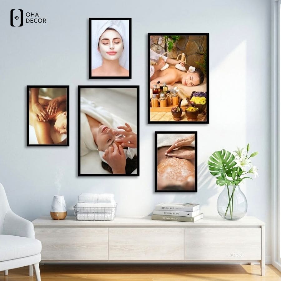 6 Mẫu bộ tranh phong cách hiện đại decor spa Lào Cai nâng tầm đẳng cấp thương hiệu 4 Màu sắc của bộ tranh phong cách hiện đại decor spa Lào Cai luôn giữ được nét tươi mới nguyên bản, bền bỉ bất chấp ánh đèn chiếu sáng tại tiệm