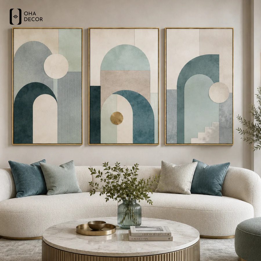 Chọn bộ 3 tranh treo tường trang trí nhà Vĩnh Phúc theo sở thích