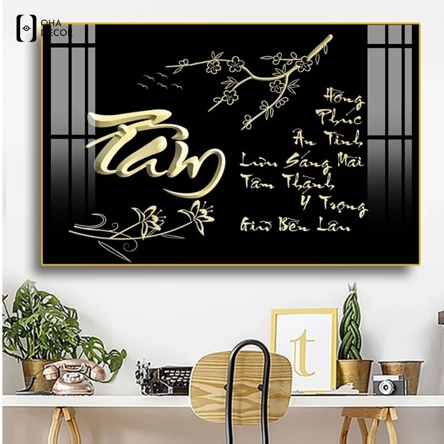 Tranh thư pháp tráng gương theo yêu cầu Long An sang trọng và ý nghĩa 2 Mẫu tranh thư pháp tráng gương theo yêu cầu Long An được yêu thích hiện nay