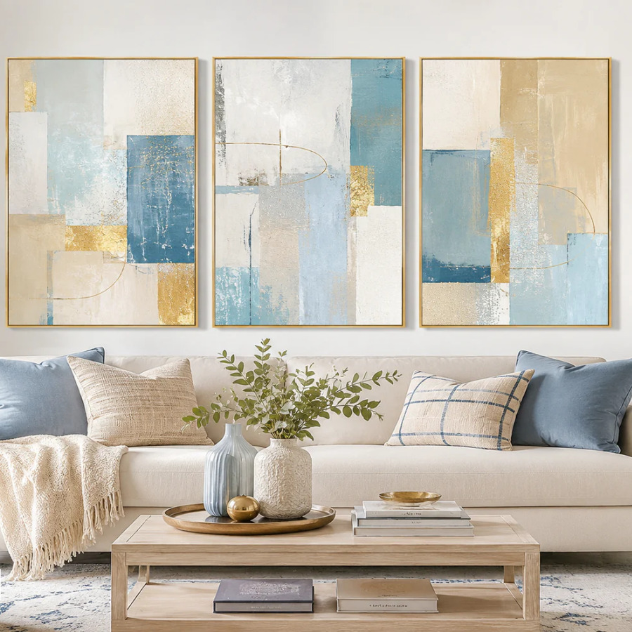 Mua bộ 3 tranh treo tường trang trí nhà Vĩnh Phúc tại Oha Decor