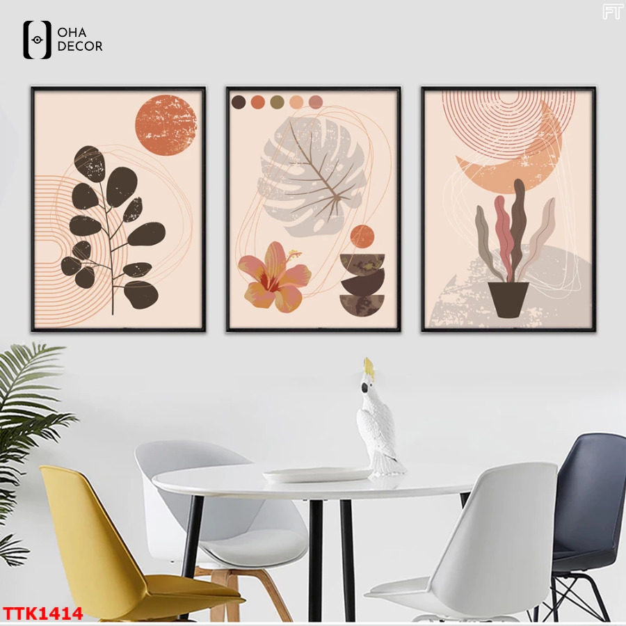Set 3 tranh treo tường canvas tone cam hiện đại Lào Cai nổi bật cho không gian sống 2 Set 3 tranh treo tường canvas tone cam hiện đại Lào Cai