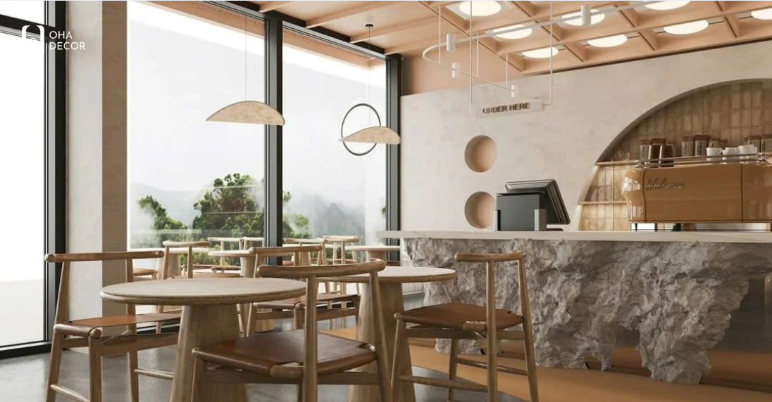 Dự án thiết kế cafe tối giản Nha Trang – Không gian hiện đại và tinh tế 4 thiết kế cafe tối giản Nha Trang