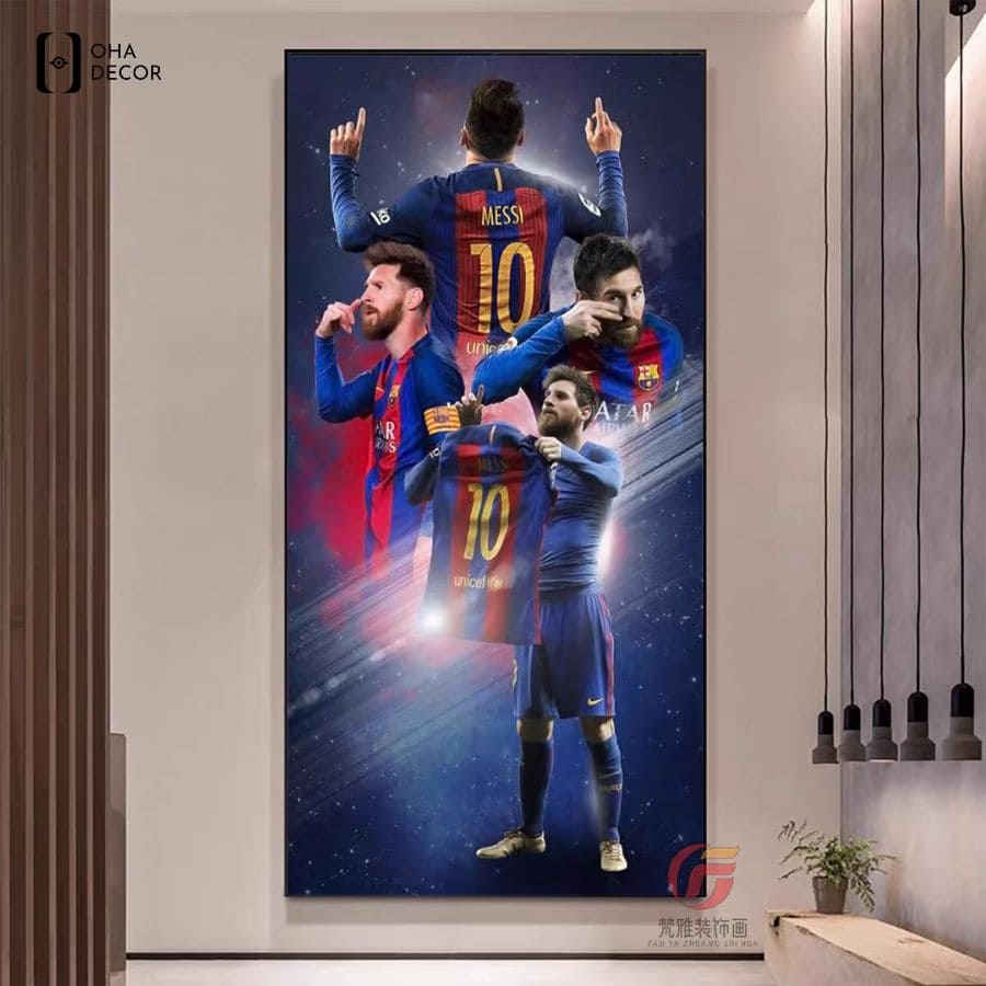 Tranh bóng đá tráng gương Messi Hà Nam mang 7 siêu phẩm rực lửa đến ngôi nhà bạn 2 Tranh bóng đá tráng gương Messi Hà Nam trong màu áo số 10 huyền thoại