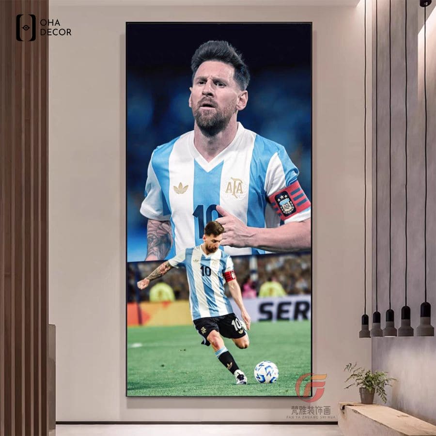 Tranh bóng đá tráng gương Messi Hà Nam mang 7 siêu phẩm rực lửa đến ngôi nhà bạn 1 Tranh bóng đá tráng gương Messi Hà Nam trong màu áo đội tuyển Argentina kiêu hùng