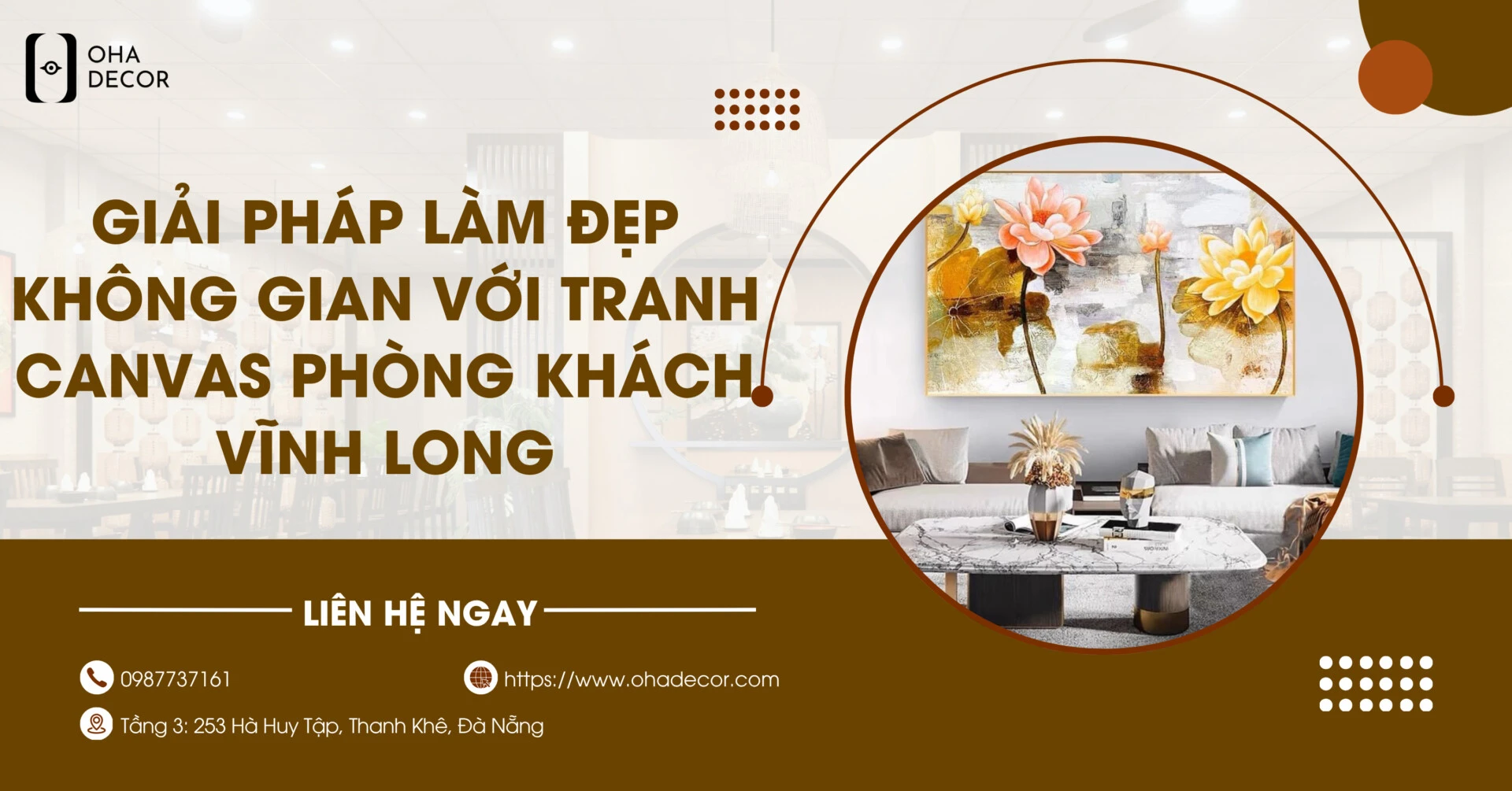 Tranh canvas phòng khách Vĩnh Long