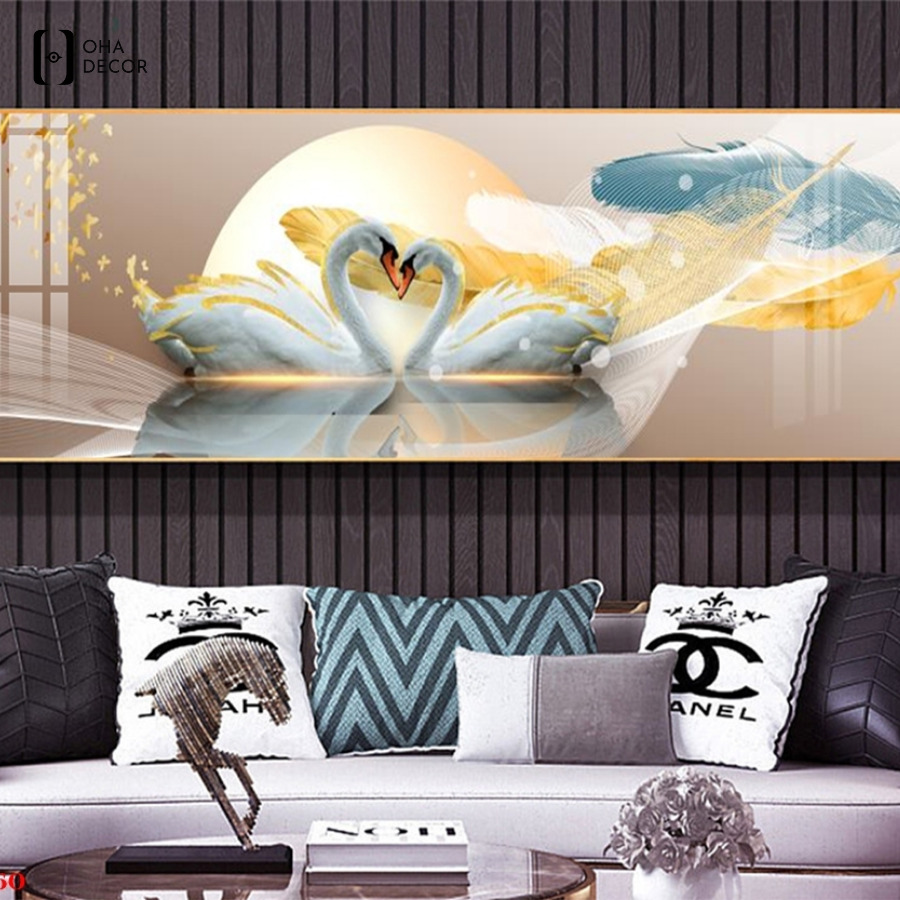 Tranh dài tráng gương phòng ngủ vợ chồng Hà Nam