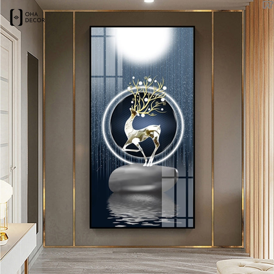 Oha Decor mang đến dòng tranh đơn hiện đại tráng gương decor lối ra vào Vĩnh Phúc chất lượng, biến tường đơn điệu thành không gian đón khách sang trọng