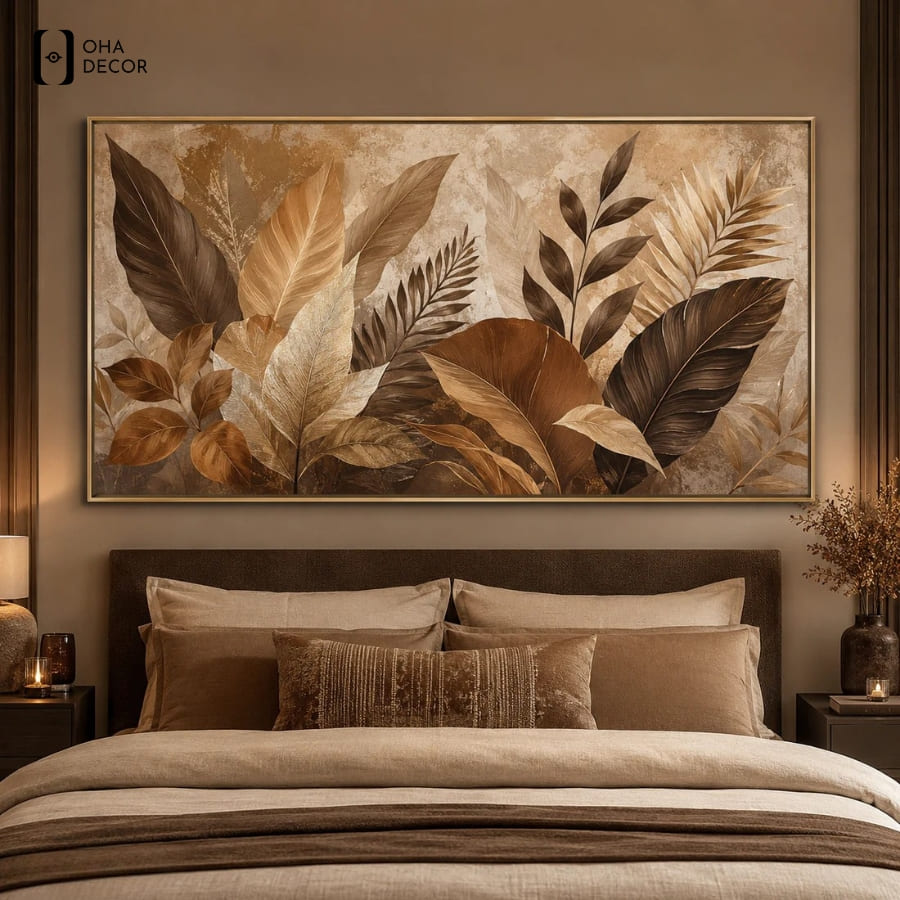 Tranh đơn nghệ thuật cho phòng ngủ tráng gương vĩnh phúc từ oha decor cam kết chất lượng hàng đầu