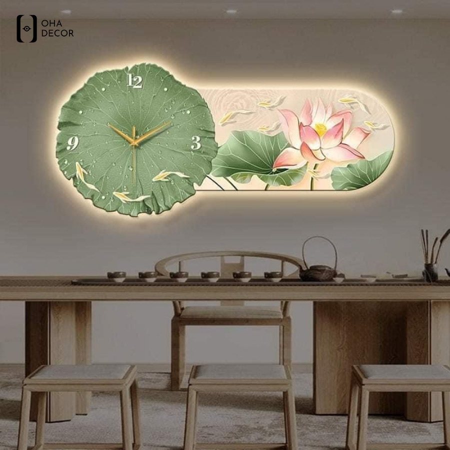 Tranh đồng hồ điện 3D led sang trọng Hà Nam hiện đại cho không gian sống 1 Tranh đồng hồ điện 3D led sang trọng Hà Nam hiện đại cho không gian sống