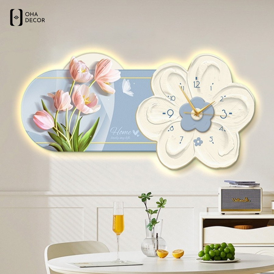Tranh đồng hồ điện 3D led sang trọng Hà Nam hiện đại cho không gian sống 3 Tranh đồng hồ điện 3D led sang trọng Hà Nam hiện đại cho không gian sống