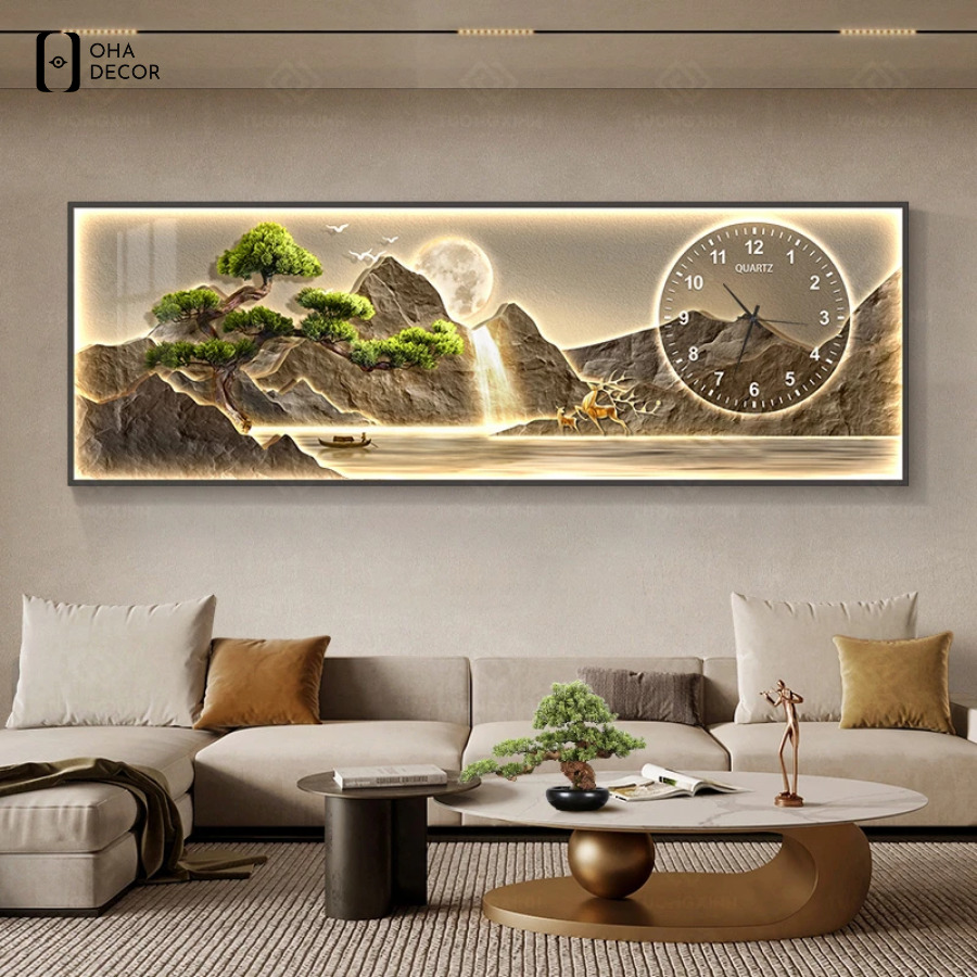 Tranh đồng hồ điện 3D led sang trọng Hà Nam hiện đại cho không gian sống 2 Tranh đồng hồ điện 3D led sang trọng Hà Nam hiện đại cho không gian sống