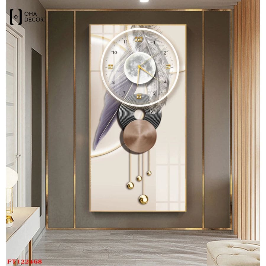 7 mẫu tranh đồng hồ tròn lồng ghép cực sang tại Tuyên Quang 3 Thiết kế tranh đồng hồ tròn lồng ghép kết hợp nghệ thuật lập thể độc đáo