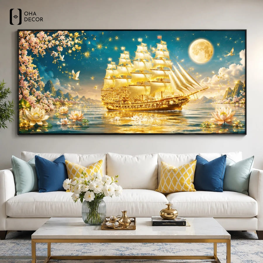 Hiệu ứng chiều sâu từ bức tranh tráng gương hiện đại làm quà tặng đối tác Long An giúp kiến tạo không gian làm việc đầy cảm hứng