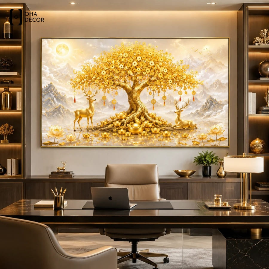 Sự sang trọng từ bức tranh tráng gương hiện đại làm quà tặng đối tác Long An giúp nâng tầm vị thế doanh nghiệp và mang lại sự phát triển hưng thịnh