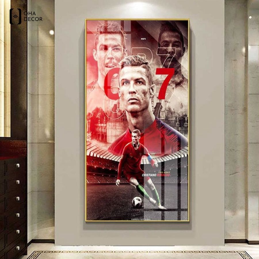 Bức tranh ghép đa chiều tinh tế từ Oha Decor tôn vinh số 7 huyền thoại của Ronaldo