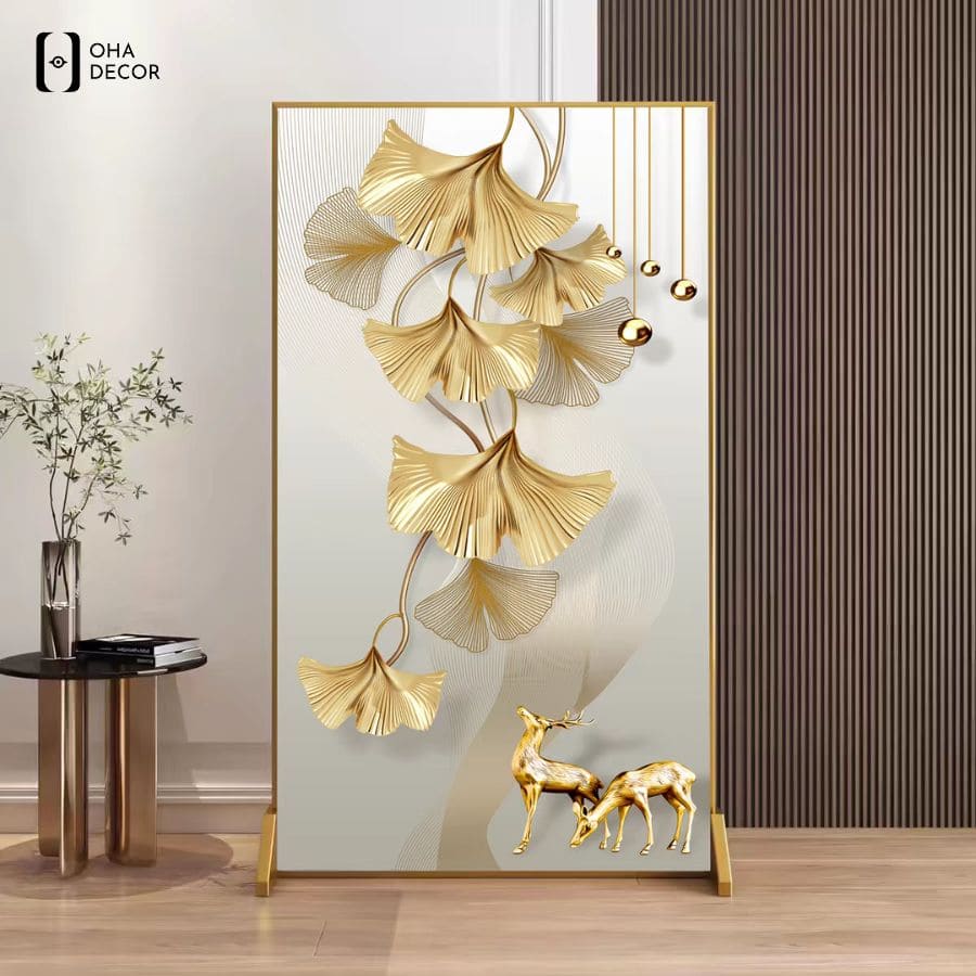 Tranh treo tường hợp mệnh Tuyên Quang sắc trắng kim cho người mệnh Kim