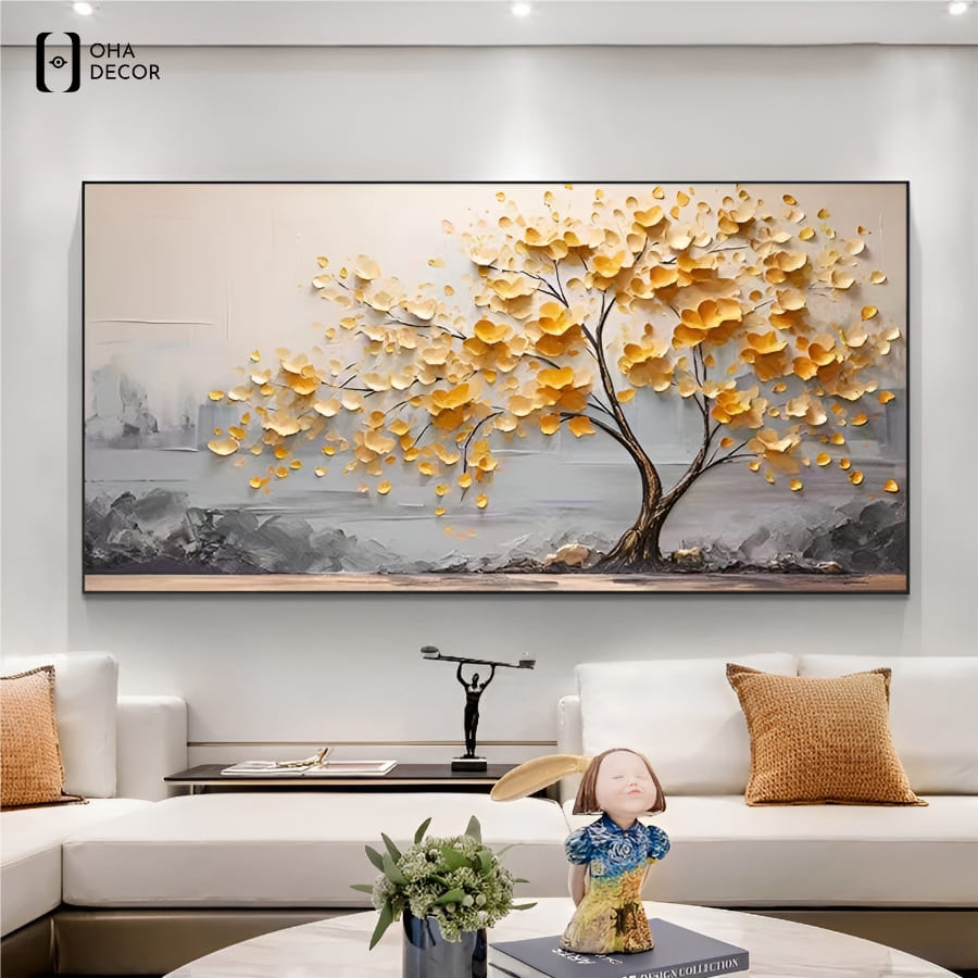 Mẫu tranh treo tường trang trí khách sạn cao cấp an giang mang lại không gian sang trọng