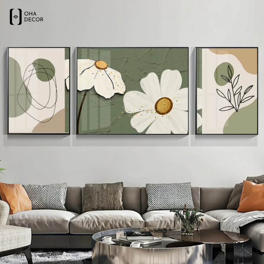 Tranh hoa nhẹ nhàng decor nhà đẹp Long Xuyên cho tổ ấm hiện đại 2 Mẫu tranh hoa nhẹ nhàng decor nhà đẹp Long Xuyên được nhiều gia đình yêu thích