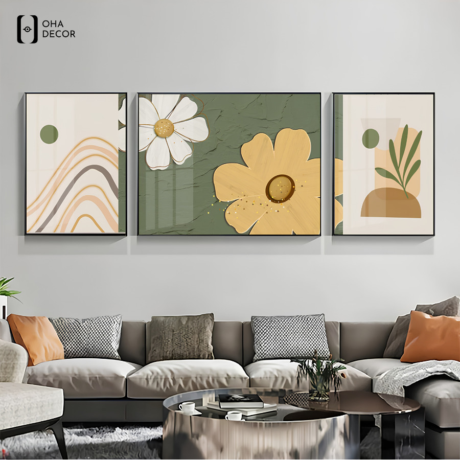 Tranh hoa nhẹ nhàng decor nhà đẹp Long Xuyên cho tổ ấm hiện đại 1 Tranh hoa nhẹ nhàng decor nhà đẹp Long Xuyên mang đến cảm giác thư thái