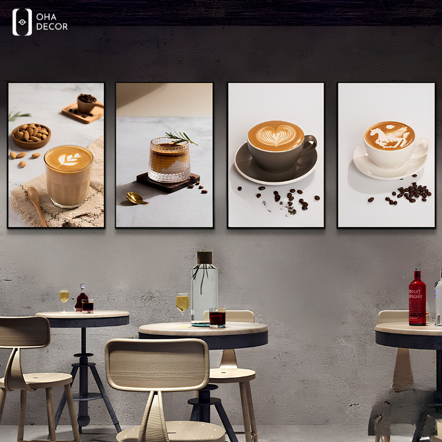 Tranh decor cafe Long Xuyên tạo dấu ấn riêng cho từng phong cách quán 3 Treo tranh decor cafe Long Xuyên giúp quán nổi bật hơn