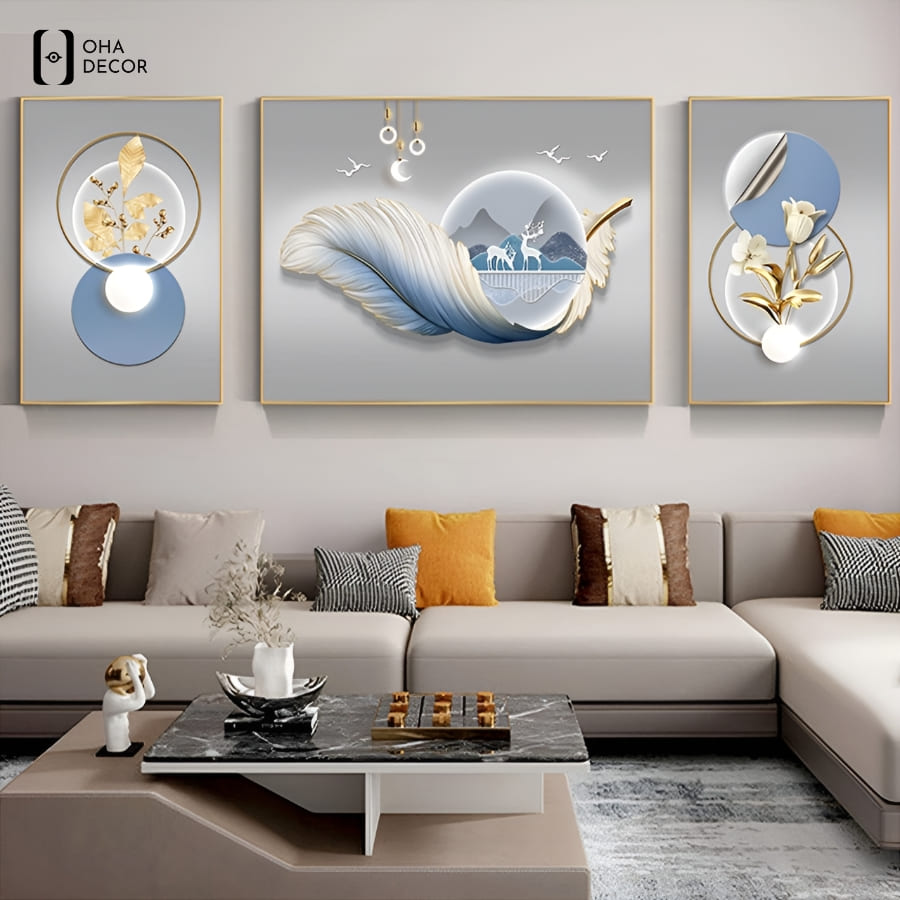 Bí Quyết Sở Hữu Bộ 3 Tranh Tráng Gương Cao Cấp Phòng Khách An Giang Đột Phá Thẩm Mỹ 4 Cần đo đạt tường kỹ lưỡng trước khi treo bộ 3 tranh tráng gương cao cấp phòng khách an giang