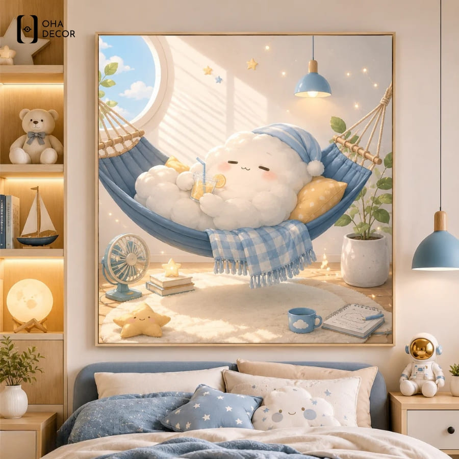 Top 6 mẫu tranh dễ thương phòng ngủ tặng con An Giang giúp trẻ khơi nguồn sáng tạo 3 Mẫu tranh dễ thương phòng ngủ tặng con an giang phù hợp theo từng độ tuổi phát triển của bé