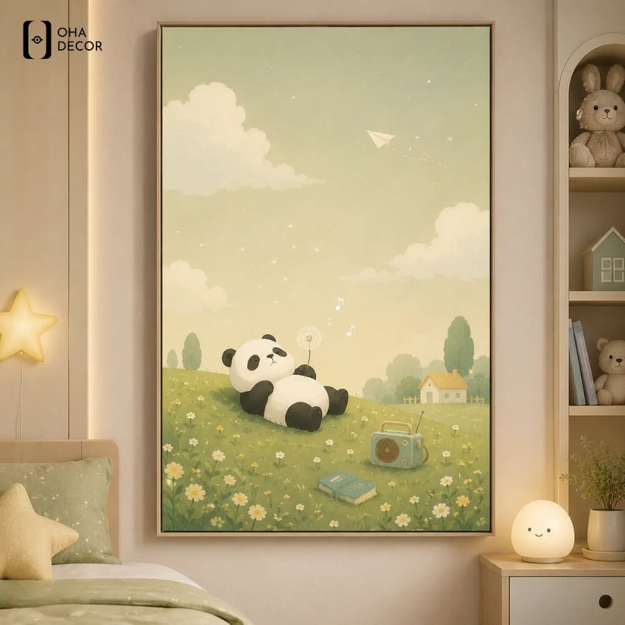 Top 6 mẫu tranh dễ thương phòng ngủ tặng con An Giang giúp trẻ khơi nguồn sáng tạo 4 Tranh dễ thương phòng ngủ tặng con an giang trung tính phù hợp cho cả bé trai và bé gái
