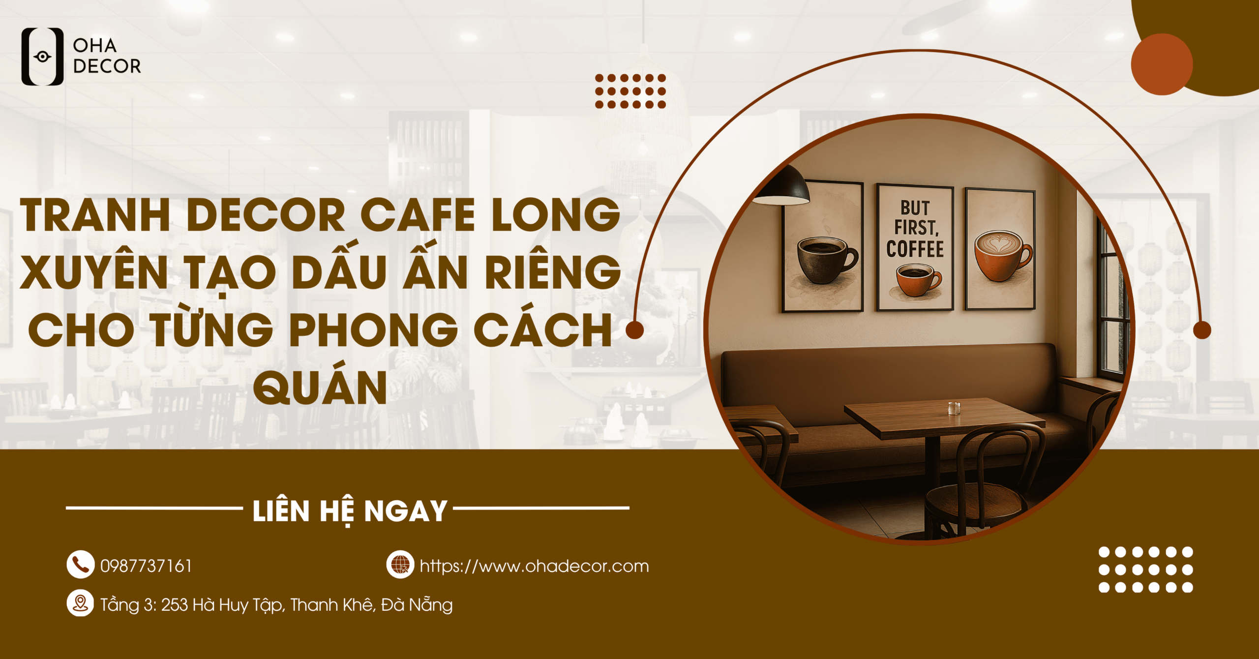 Tranh decor cafe Long Xuyên